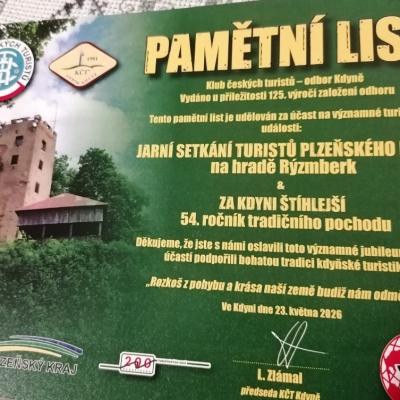 Jarní sraz turistů ve Kdyni 23.5.2026